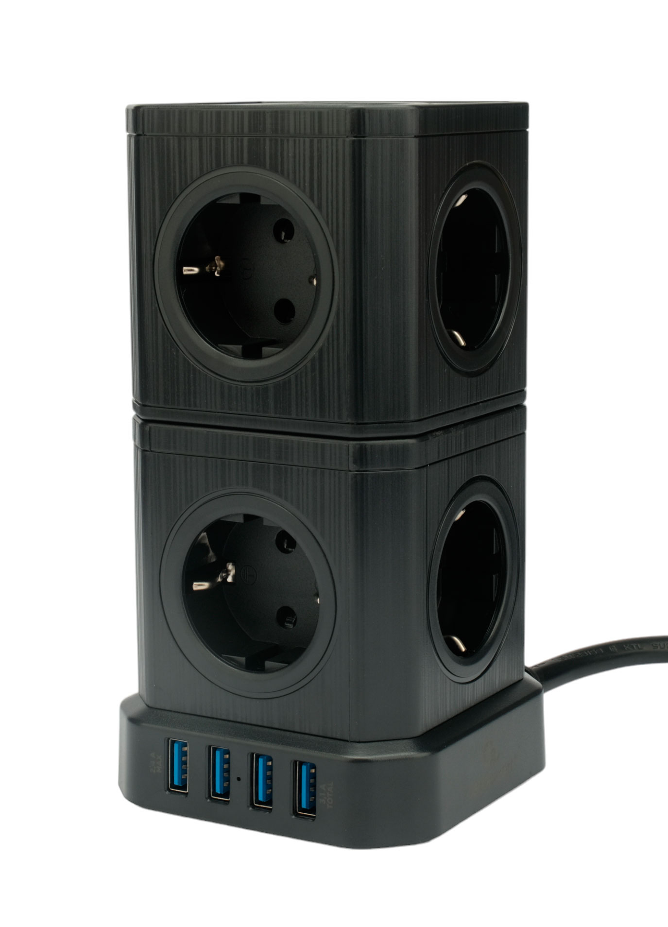 Сетевой фильтр Cablexpert Tower TWR-9-U4-B-2