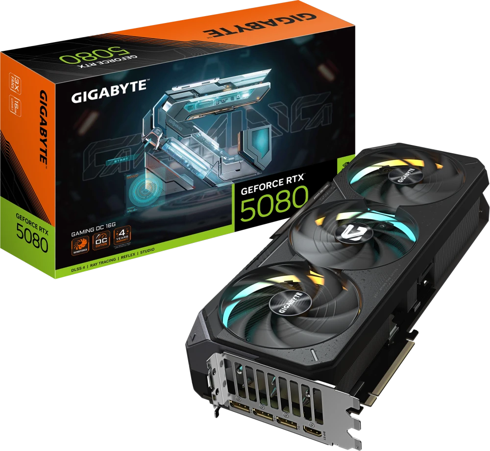 Видеокарта Gigabyte RTX 5080 Gaming OC 16G (GV-N5080GAMING OC-16GD)