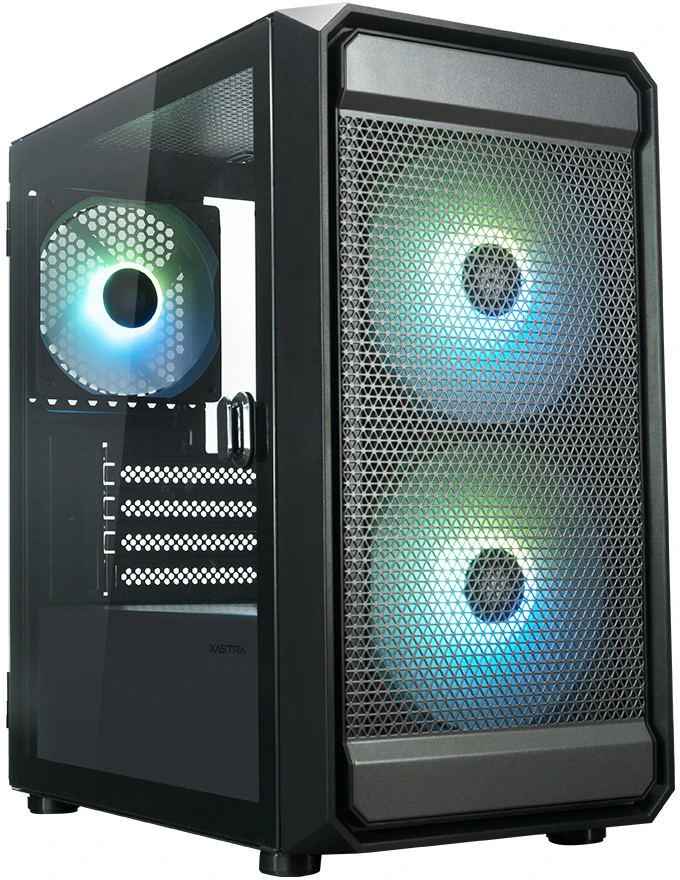 Корпус XASTRA A303M 3ARGB-C6 (черный) (A303M-2FC14A-1FC12A-C6-D)