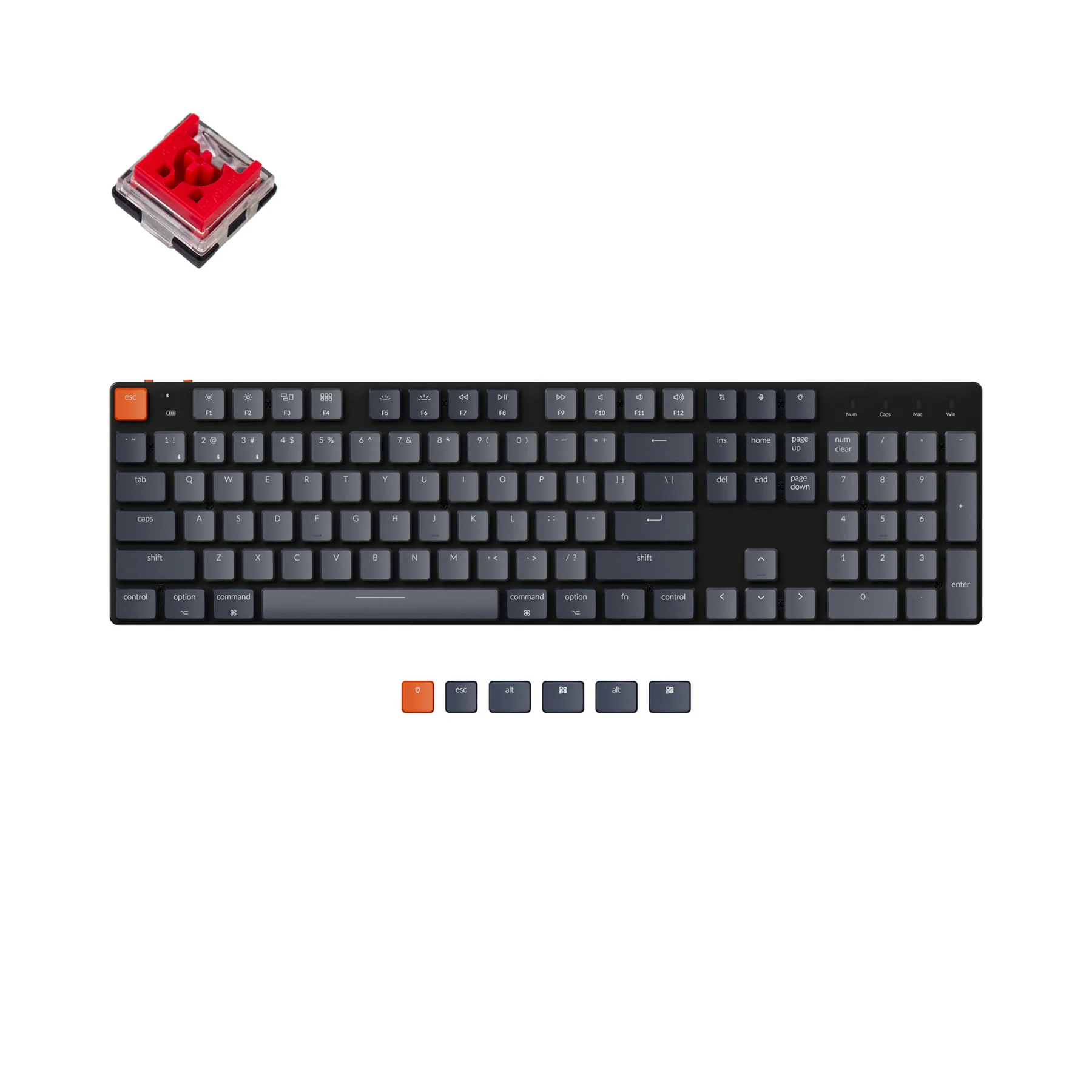 Клавиатура Keychron K5 SE RGB (K5SE-E1-RU) (Low Profile Optical Red)