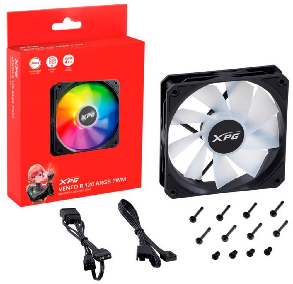 Вентилятор ADATA XPG Vento R 120 ARGB PWM (черный) (VENTOR120ARGBPWM-BKCWW)