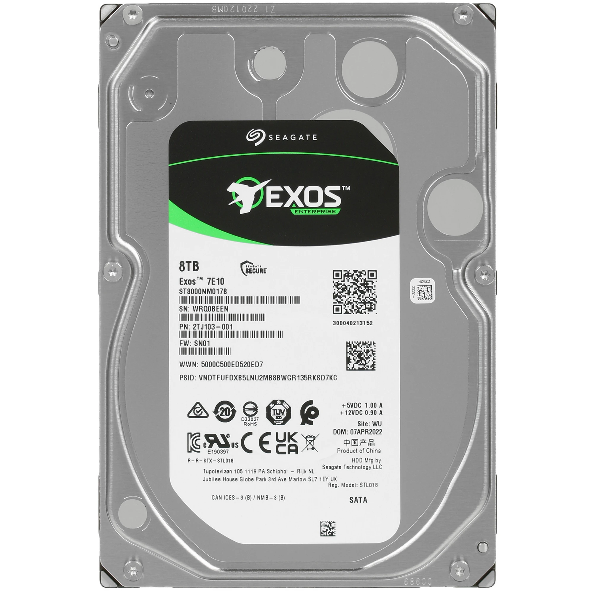 Жесткий диск 8Tb Seagate Exos 7E10 (ST8000NM017B)