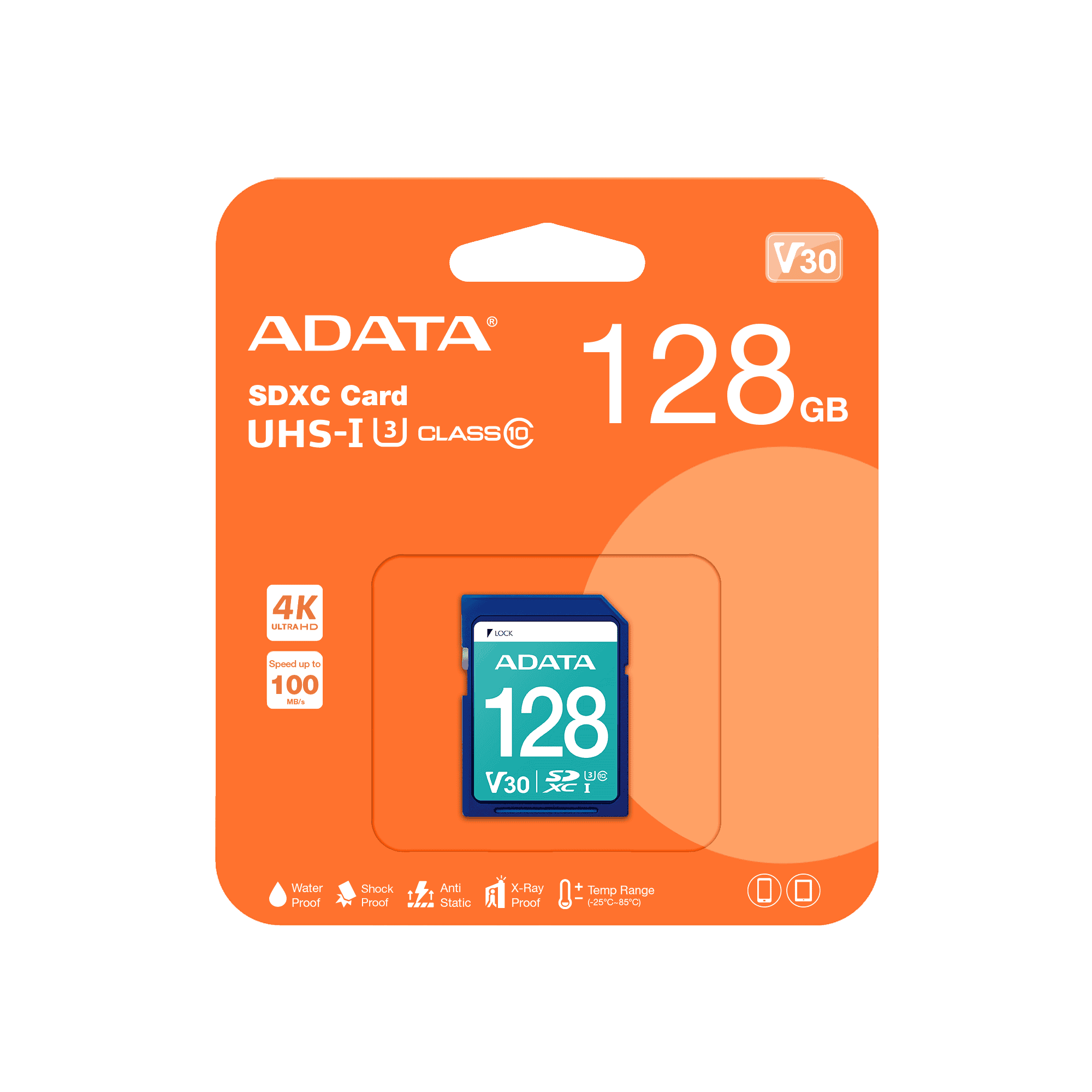 Карта памяти 128Gb A-DATA Premier Pro (ASDX128GUI3V30S-R)