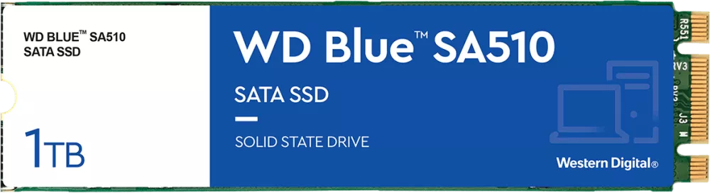 Жесткий диск SSD 1Tb Western Digital Blue SA510 (WDS100T3B0B)