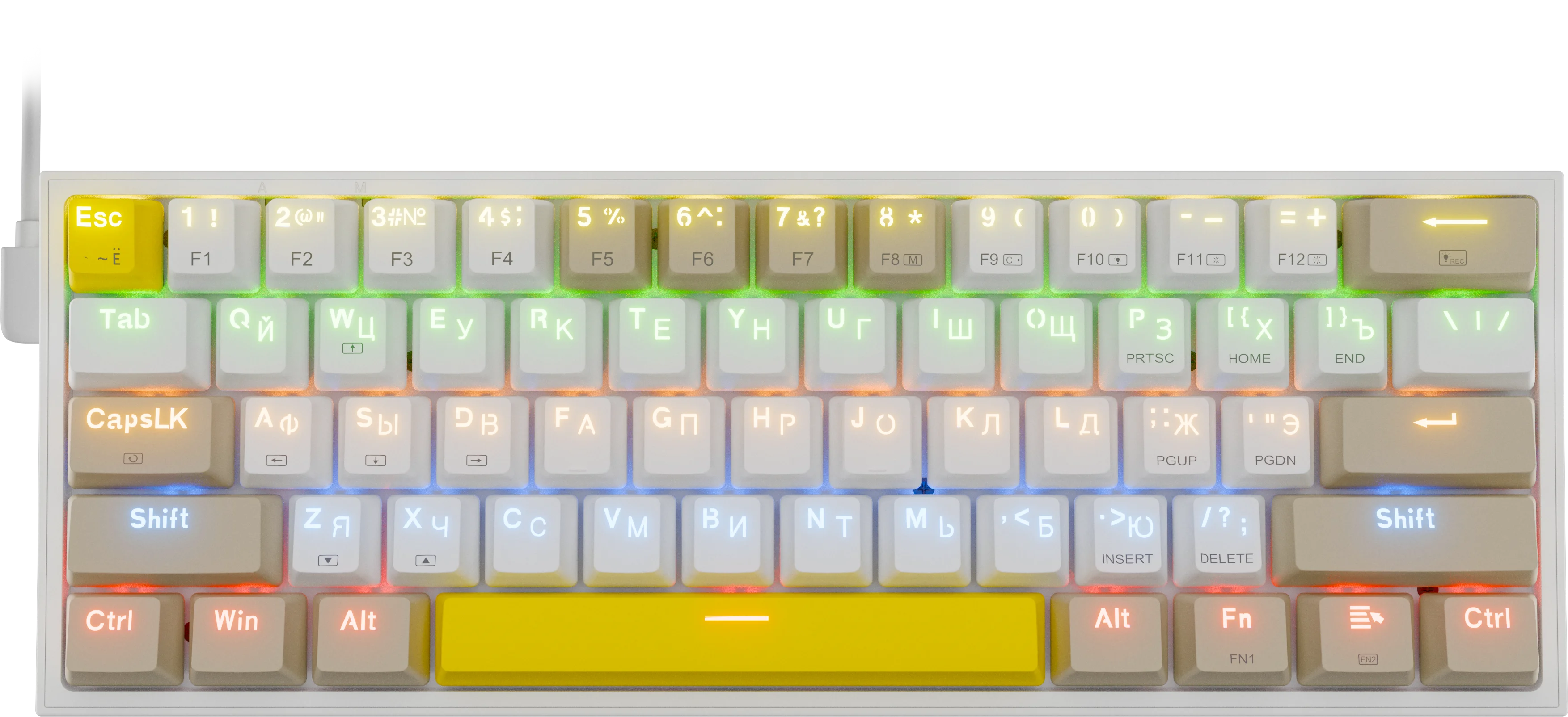 Клавиатура Redragon Fizz (белый/бежевый) (72597)