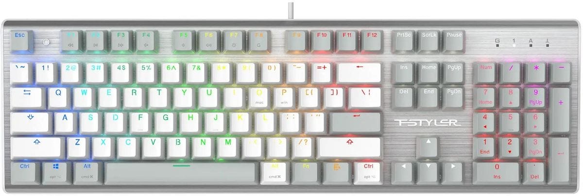 Клавиатура A4Tech Fstyler FS100 Neon (серебристый/серый)