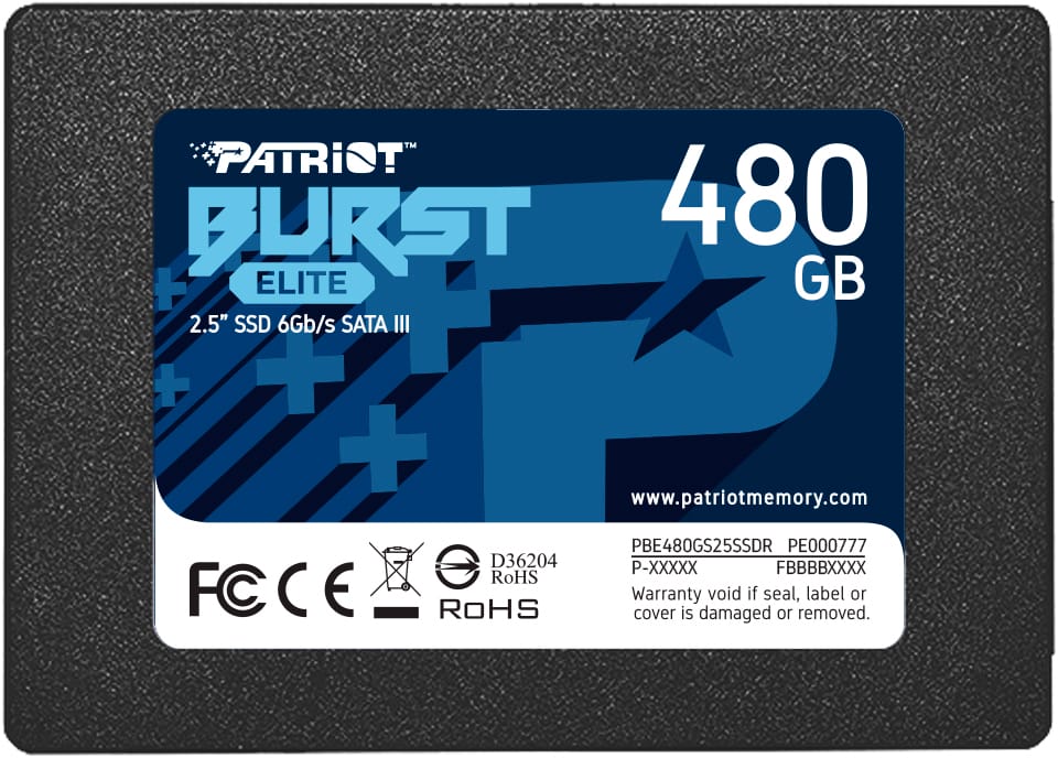 Жесткий диск SSD 480Gb Patriot Burst Elite (PBE480GS25SSDR)