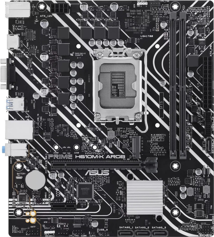 Материнская плата Asus Prime H610M-K ARGB