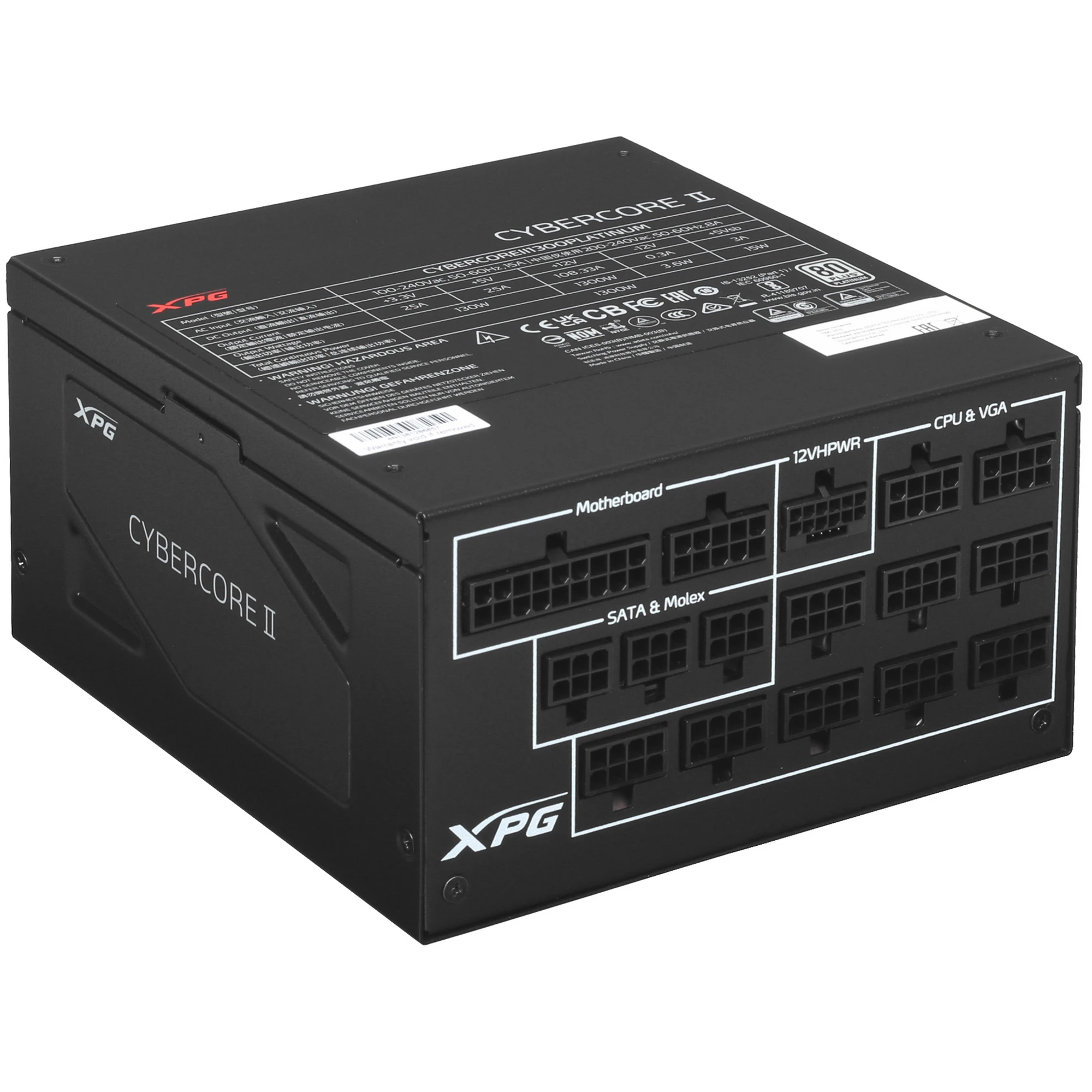 Блок питания 1300W ADATA XPG Cybercore II 1300W (CYBERCOREII1300P-BKCEU)