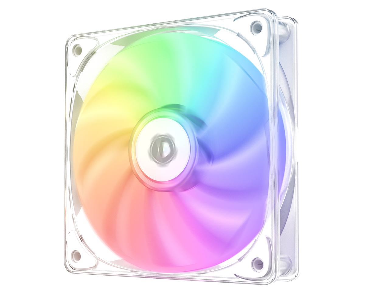 Вентилятор ID-Cooling Crystal 120 White ARGB
