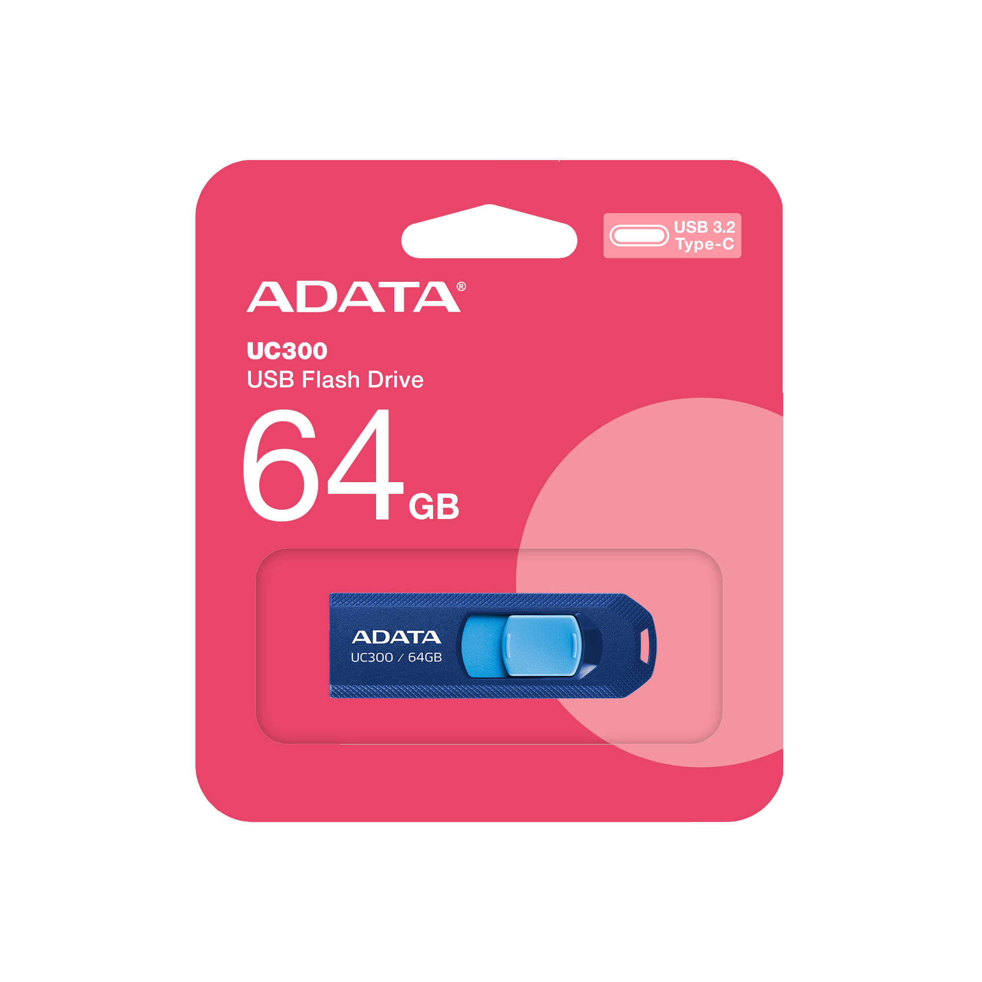 Usb flash disk 64Gb ADATA UC300 (ACHO-UC300-64G-RNB/BU)