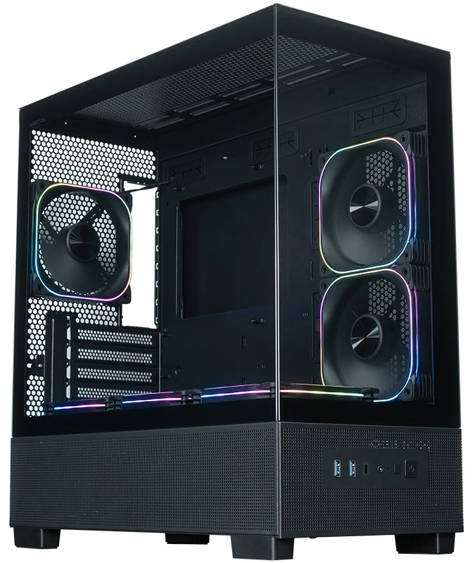 Корпус XASTRA Q500M 6ARGB-FG-C10-UC (черный) (Q500M-6FG12A-C10-UC)