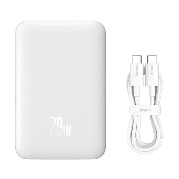 Портативное зарядное устройство Baseus Magnetic Mini Air Wireless Fast Charge Power Bank 20W (P10059001223-00) (белый)