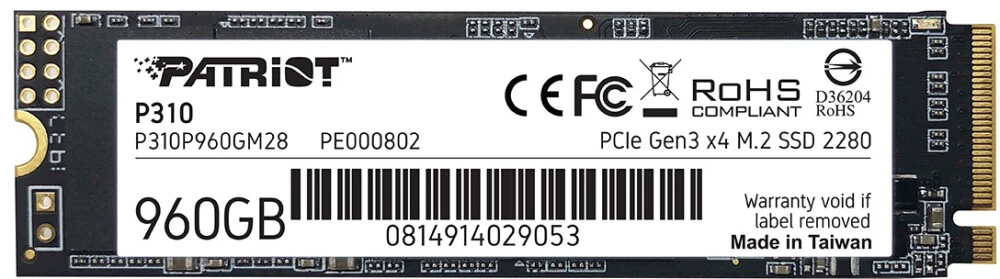 Жесткий диск SSD 960Gb Patriot P310 (P310P960GM28)