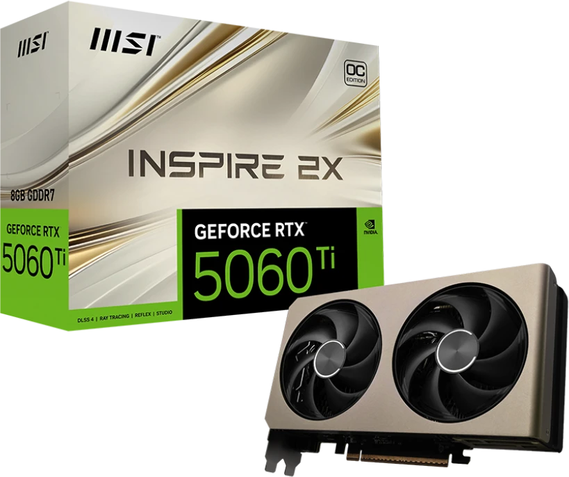 Видеокарта MSI RTX 5060Ti (RTX 5060 Ti 8G Inspire 2X OC)