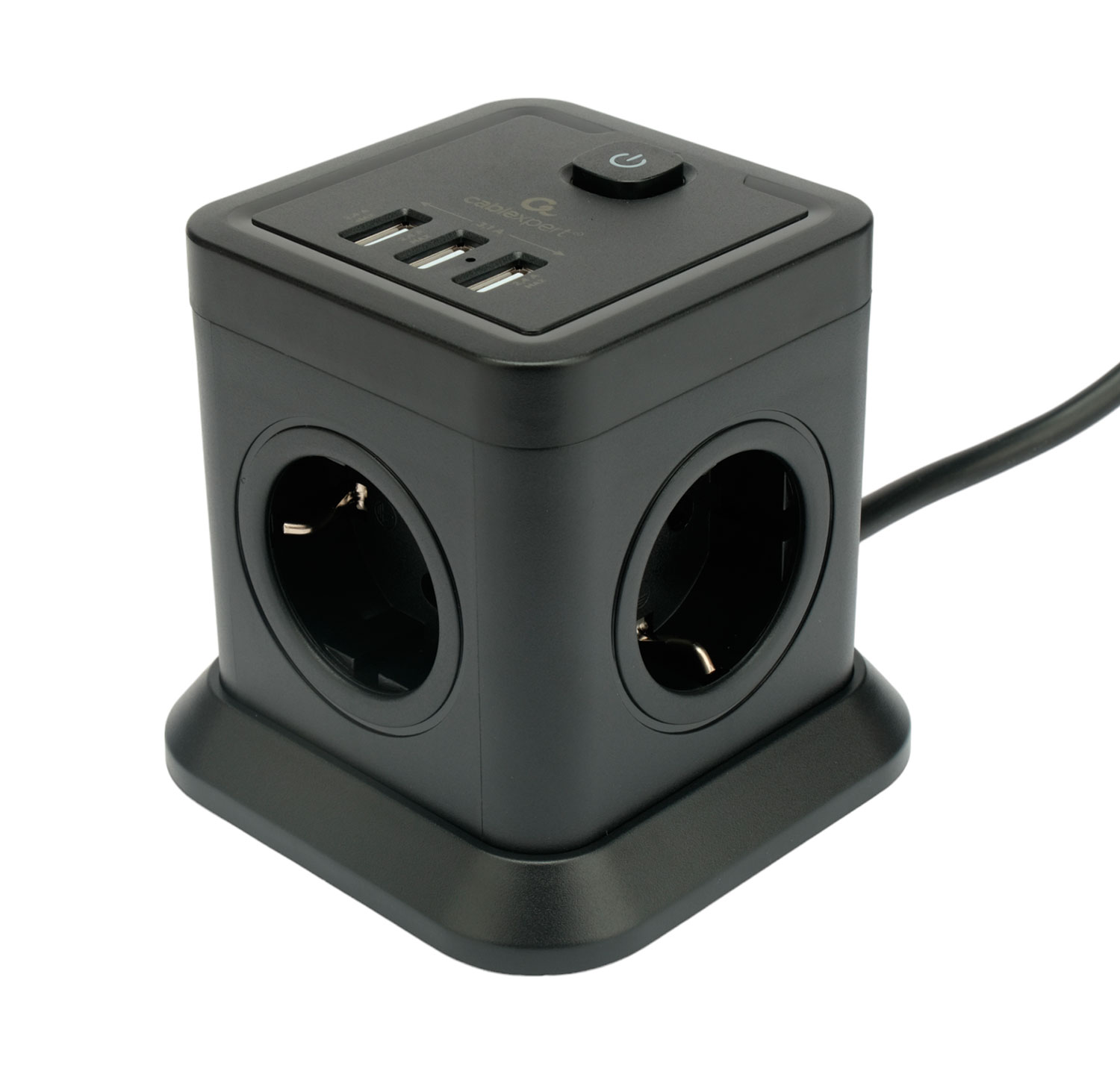 Сетевой фильтр Cablexpert TWR-4-U3-B-2