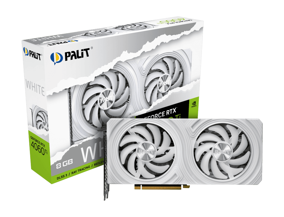 Видеокарта Palit RTX 4060Ti Dual White (NE6406T019P1-1048L)
