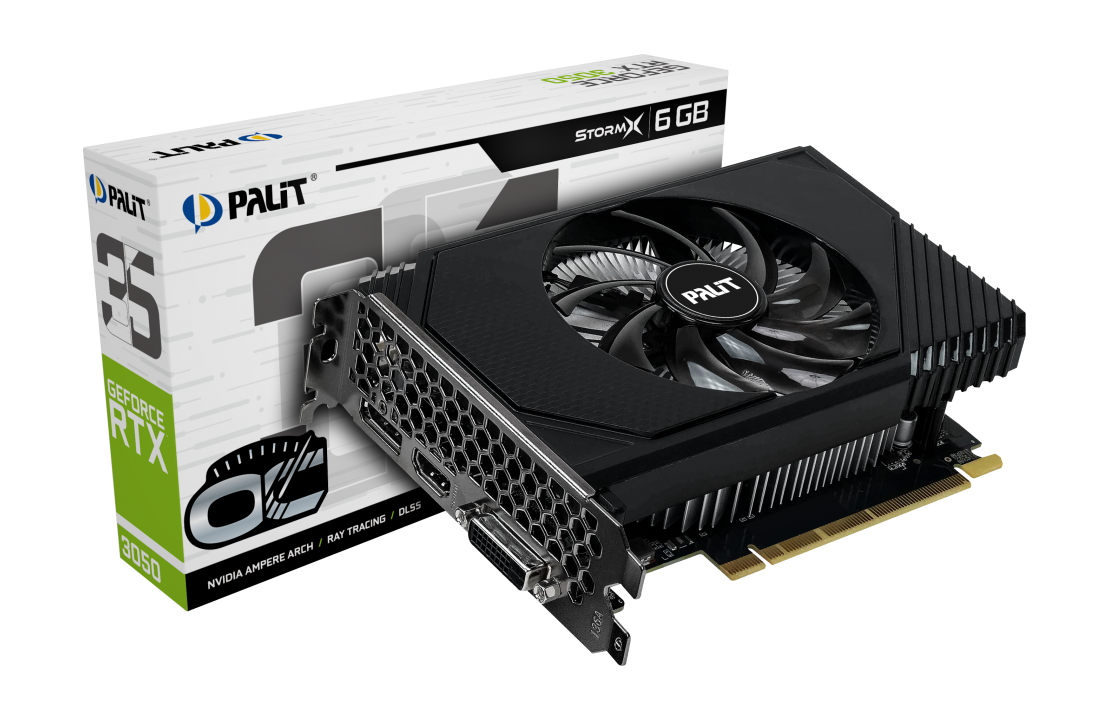 Видеокарта Palit RTX 3050 StormX OC (NE63050S18JE-1072F)