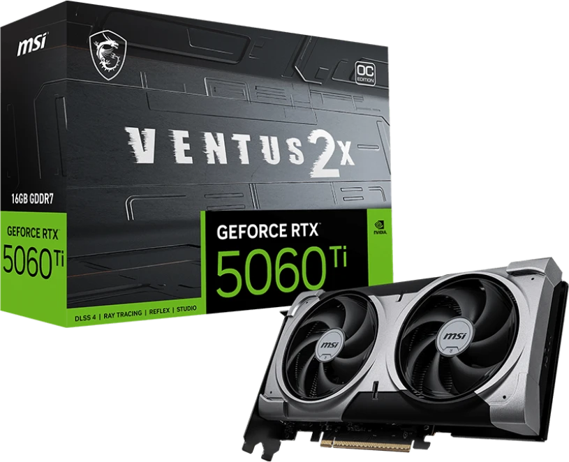 Видеокарта MSI RTX 5060Ti (RTX 5060 Ti 16G Ventus 2X Plus OC)