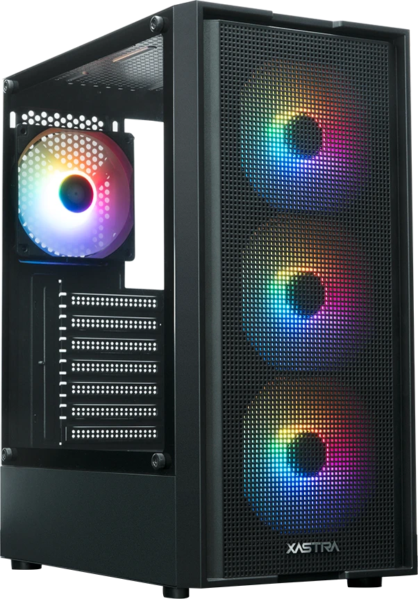 Корпус XASTRA A301 4FRGB Black (A301-BK-FC120FRGB-4F-GL)