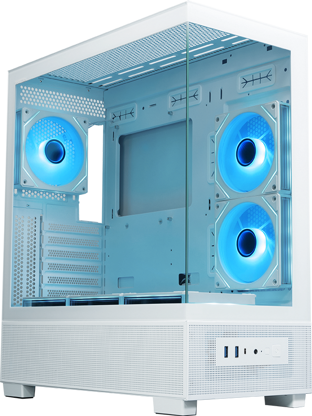 Корпус XASTRA Q500 6ARGB-C10-UC (белый) (Q500-6FM12A-C10-UC-WH)