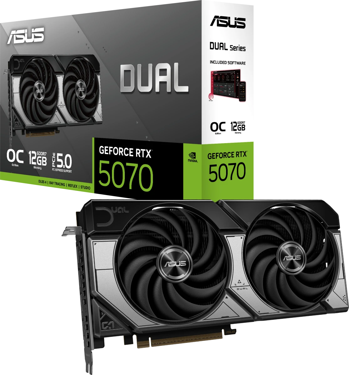 Видеокарта Asus RTX 5070 OC Edition 12G (DUAL-RTX5070-O12G)