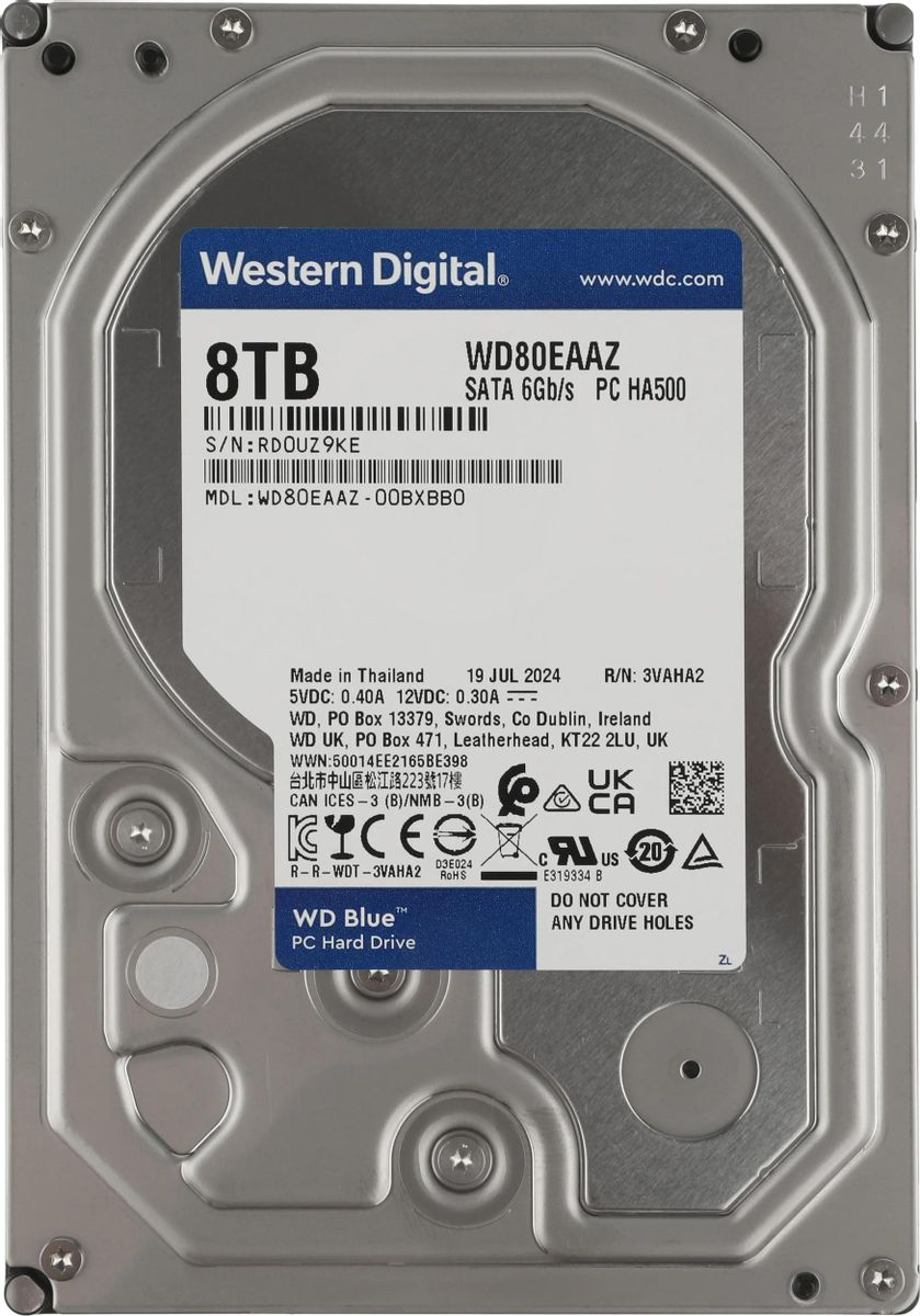 Жесткий диск 8Tb Western Digital Blue (WD80EAAZ)