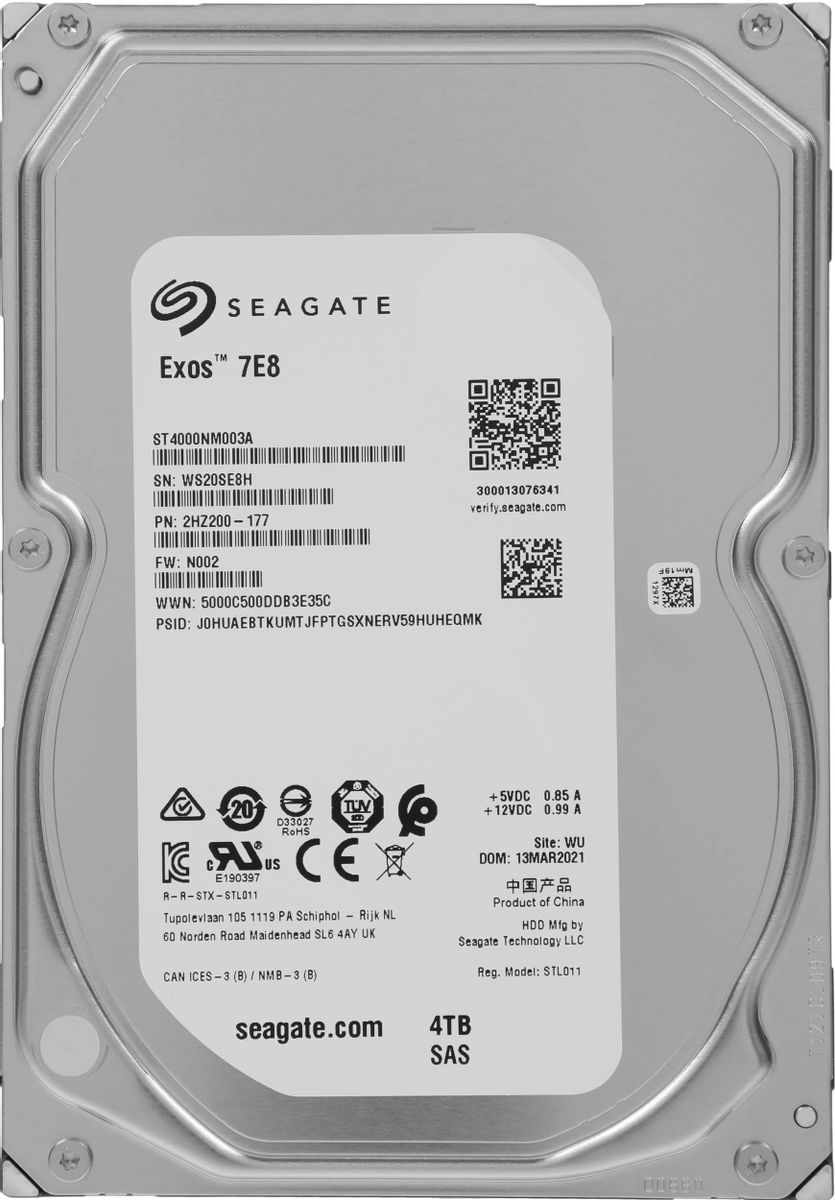 Жесткий диск 4Tb Seagate Exos 7E8 (ST4000NM003A)