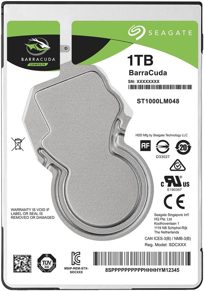 Жесткий диск 1Tb Seagate Barracuda (ST1000LM048) (SATA-6Gb/s, 5400rpm, 128Mb, 2.5")