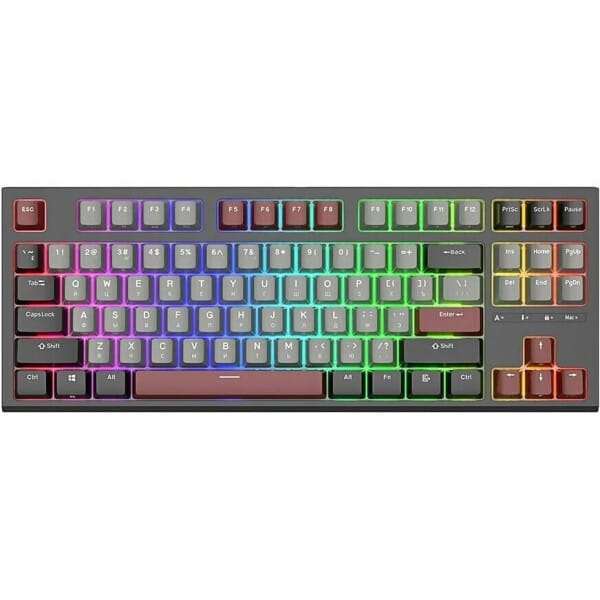 Клавиатура Royal Kludge RK-R87 RGB (черный/серый/красный, RK Red)