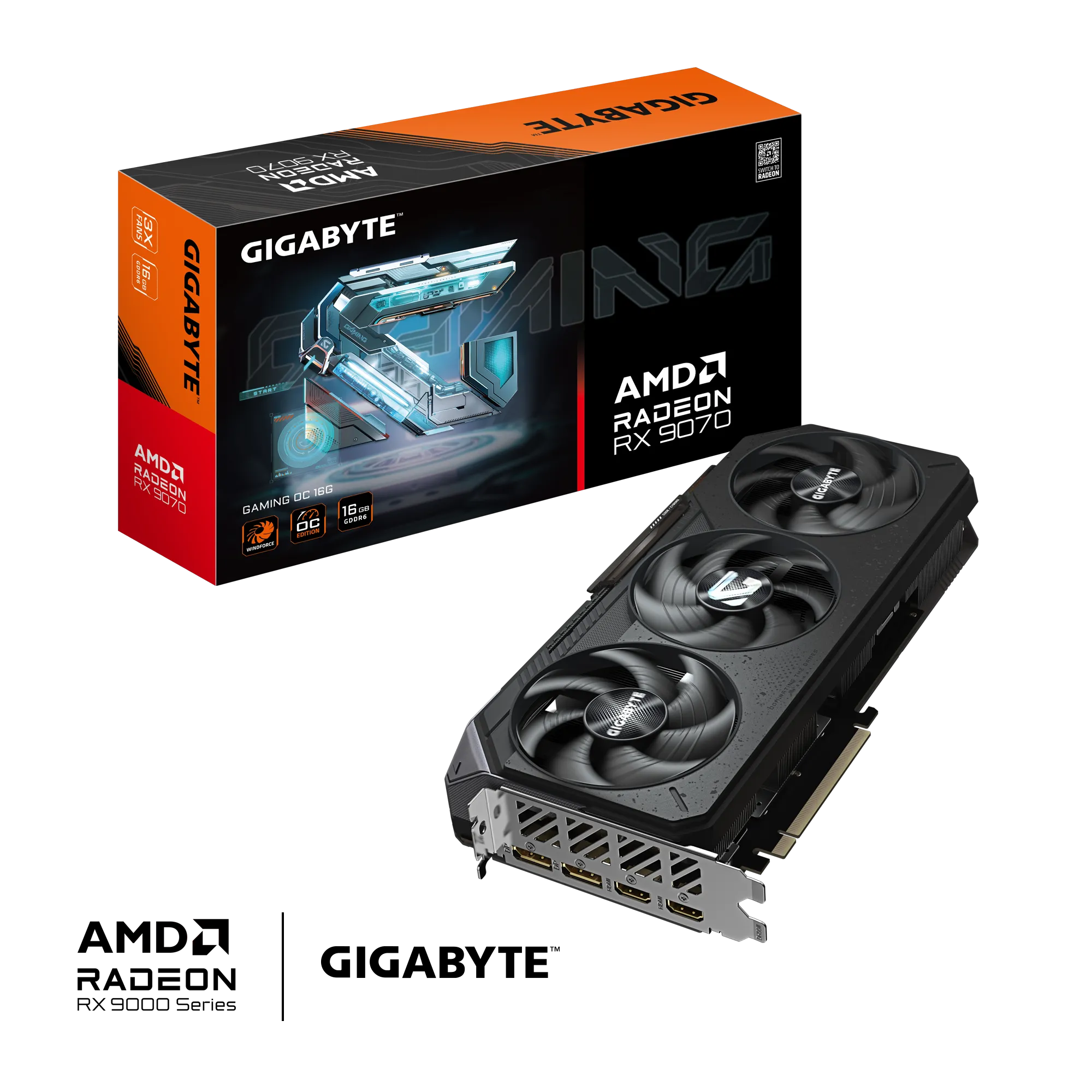 Видеокарта Gigabyte RX 9070 (GV-R9070GAMING OC-16GD)