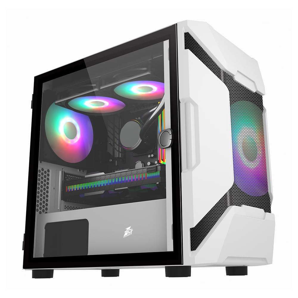 Корпус 1stPlayer DK D3-A (черный/белый) (D3-A-WH-2G6P)