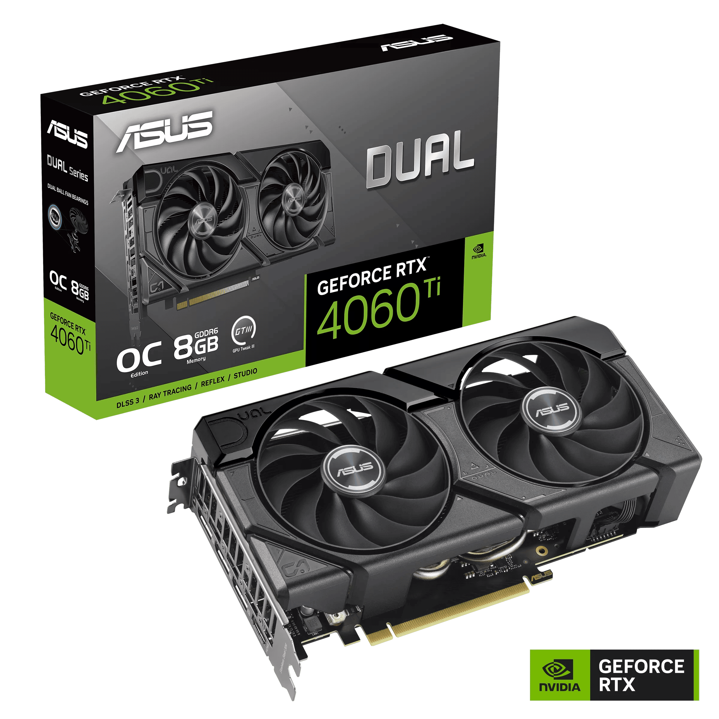 Видеокарта Asus RTX 4060Ti Evo OC Edition 8GB (DUAL-RTX4060TI-O8G-EVO)