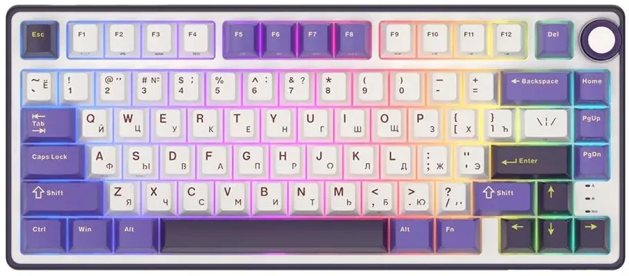 Клавиатура Royal Kludge R75 RGB (Blackberry/RK Silver)