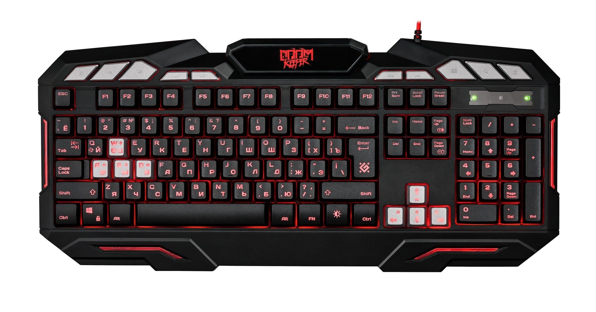 Клавиатура Defender Doom Keeper GK-100DL (45100) Black (USB, с подсветкой)