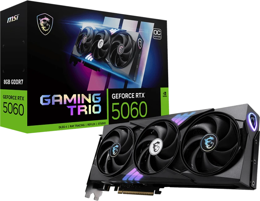 Видеокарта MSI RTX 5060 (RTX 5060 8G GAMING TRIO OC)