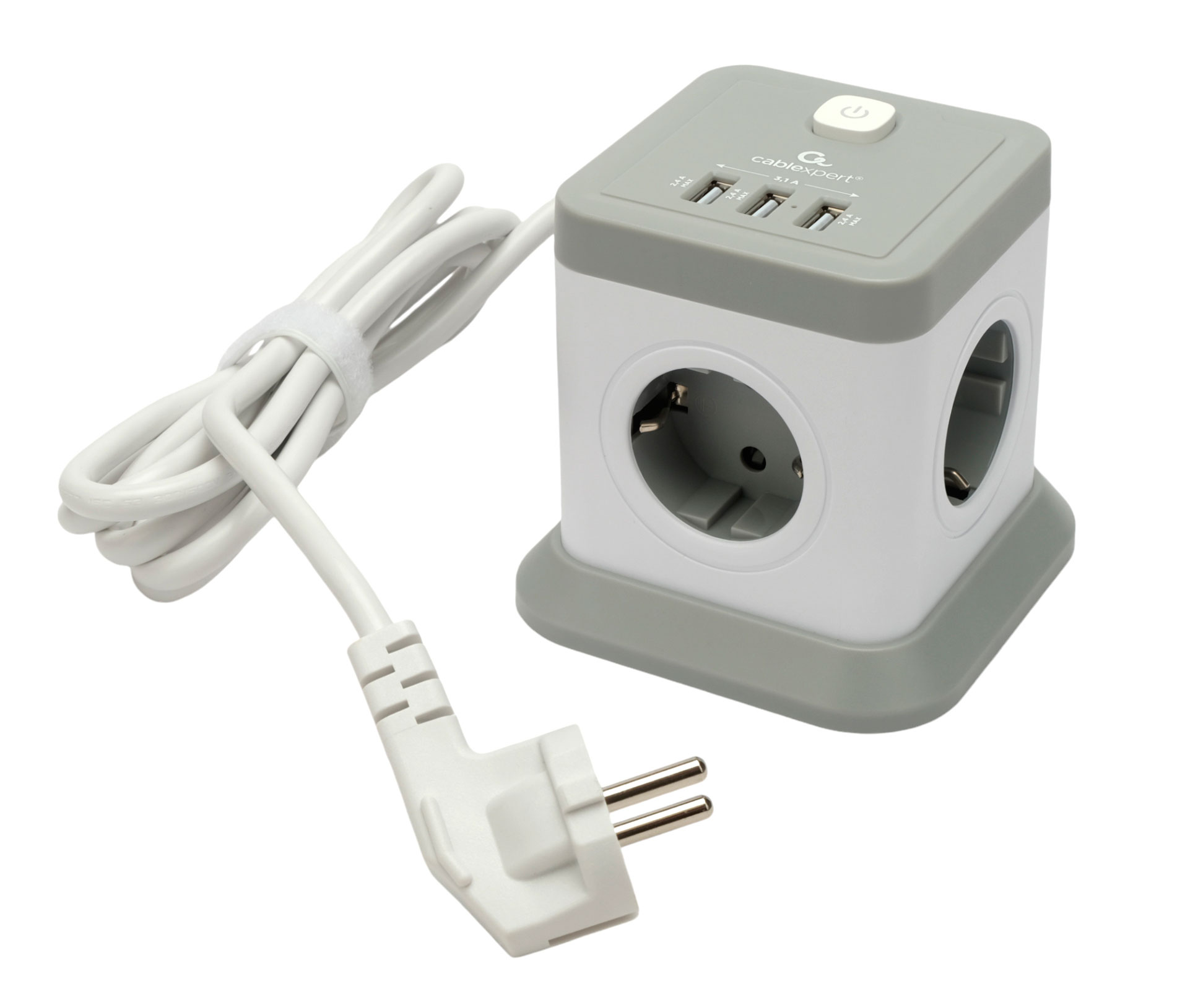 Сетевой фильтр Cablexpert Tower TWR-4-U3-W-3