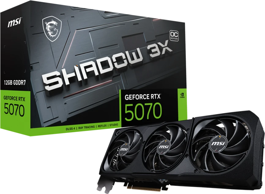 Видеокарта MSI RTX 5070 (RTX 5070 12G SHADOW 3X OC)
