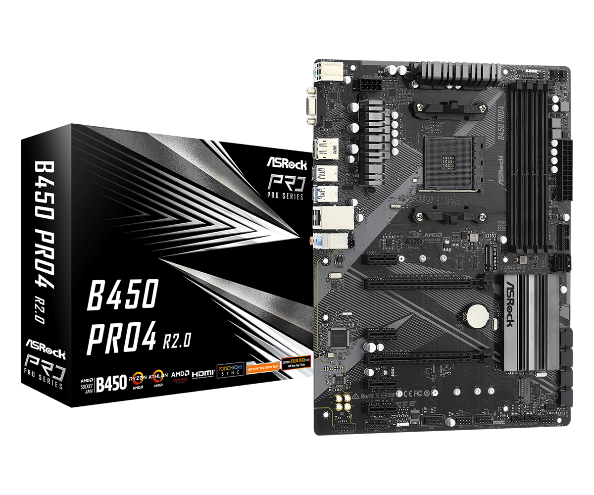 Материнская плата AsRock B450 Pro4 R2.0