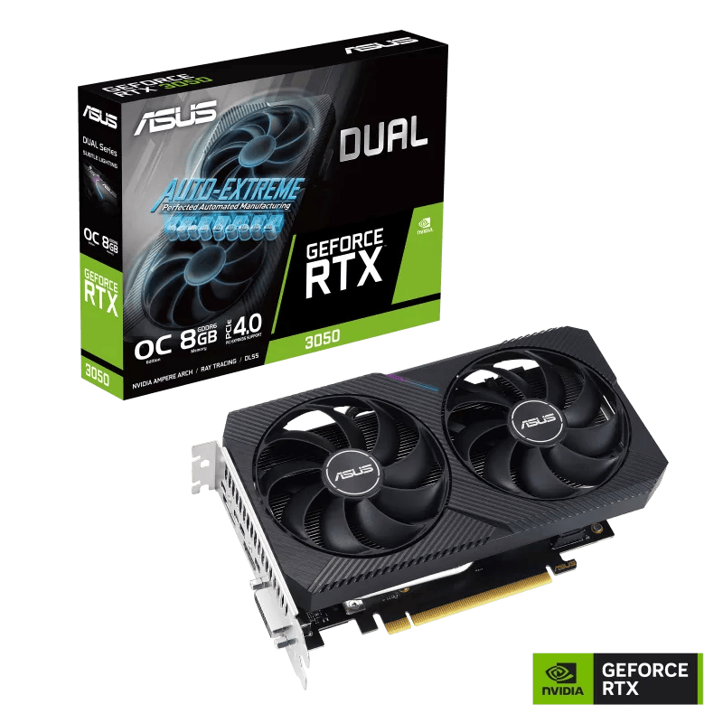 Видеокарта Asus RTX 3050 Dual OC V2 (DUAL-RTX3050-O8G-V2)