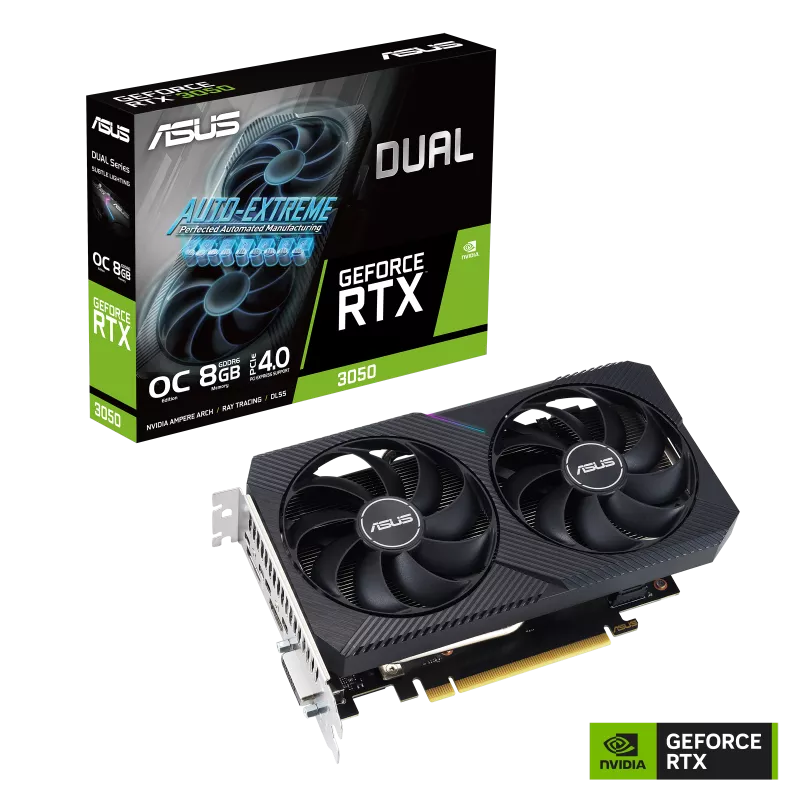 Видеокарта Asus RTX 3050 Dual OC V2 (DUAL-RTX3050-O8G-V2)