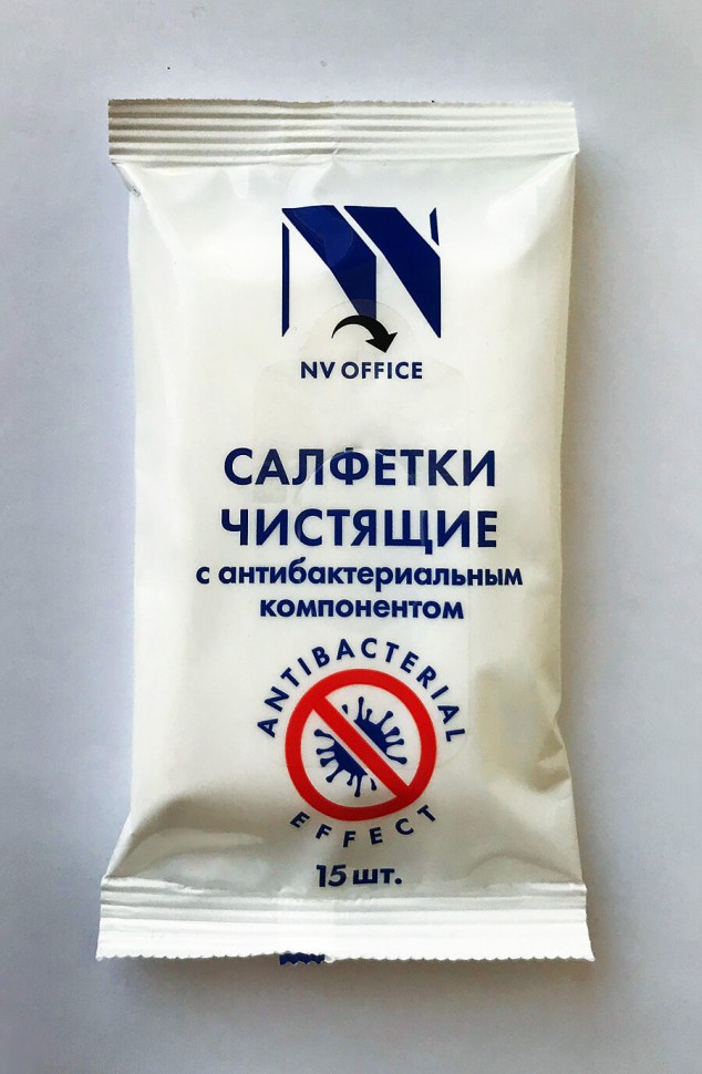 Антибактериальные салфетки для поверхностей NV Print (NVO-03-002) 180х110 мм,15шт