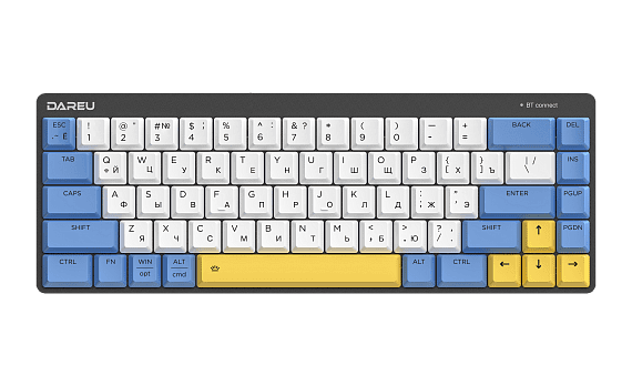 Клавиатура Dareu EK868 (Kaihl Red, White-Blue-Yellow)