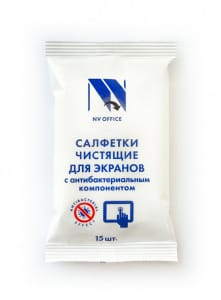 Антибактериальные салфетки для экранов NV Print (NVO-03-003) 153х129 мм,15шт