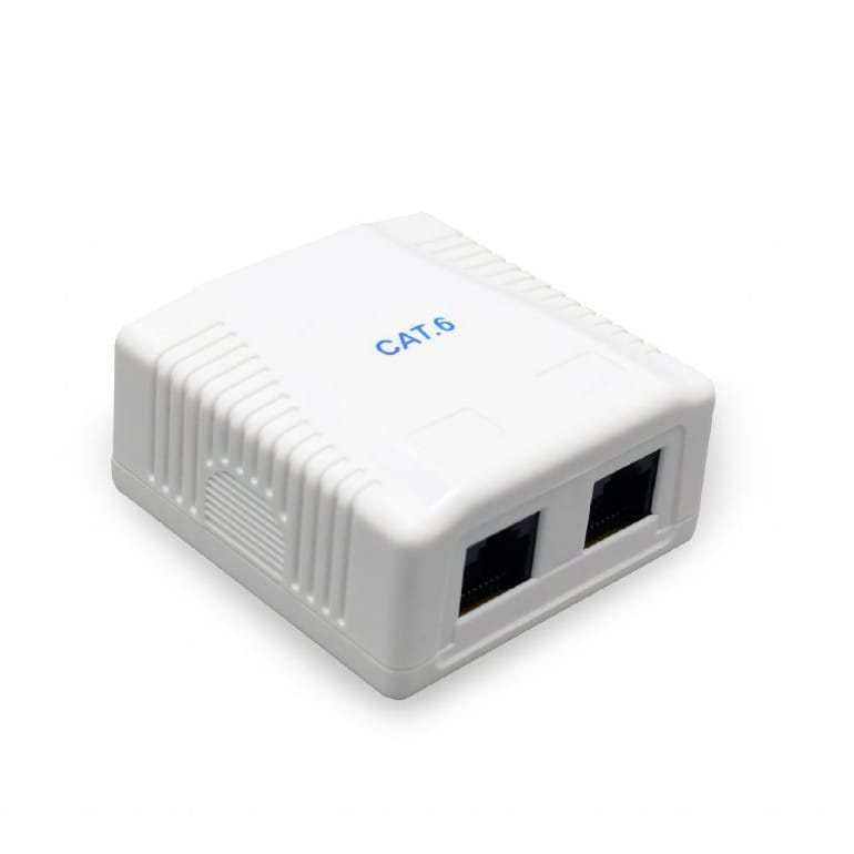 Сетевая розетка Gembird NCAC-2U6-01 (Cat 6, 2xRJ45)