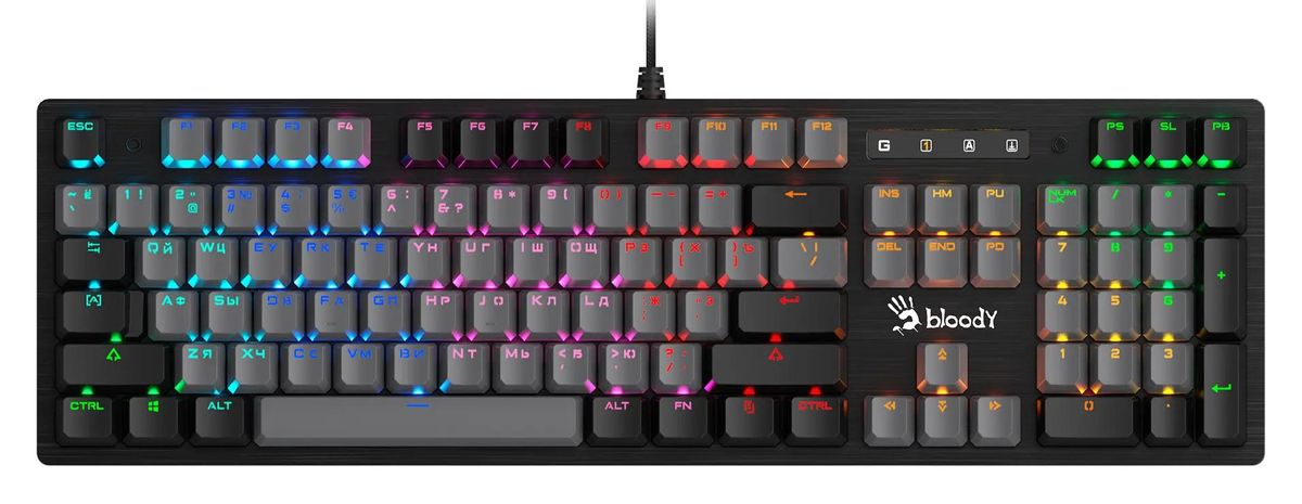 Клавиатура A4Tech Bloody B828N черный/серый