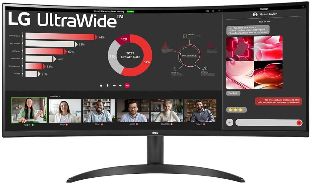 Монитор 34" LG 34WR50QC-B
