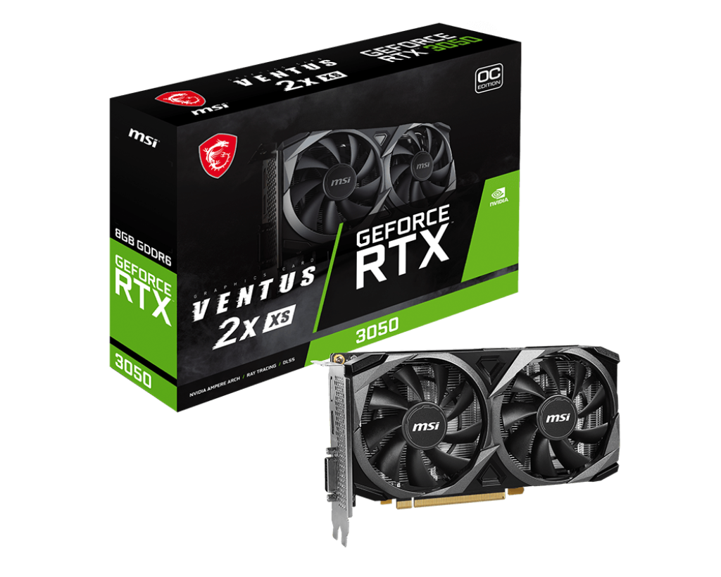 Видеокарта MSI RTX 3050 (RTX 3050 VENTUS 2X XS 8G OC)