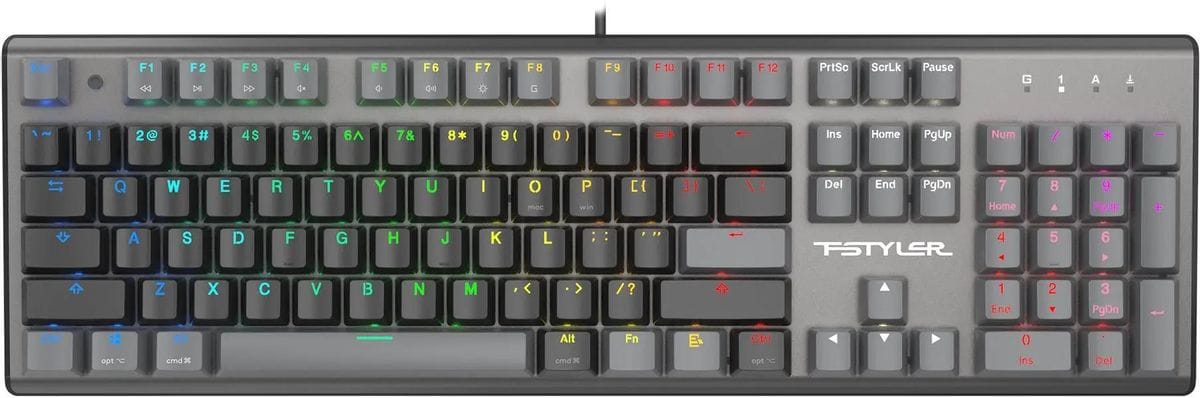 Клавиатура A4Tech Fstyler FS100 Neon (серый/черный)