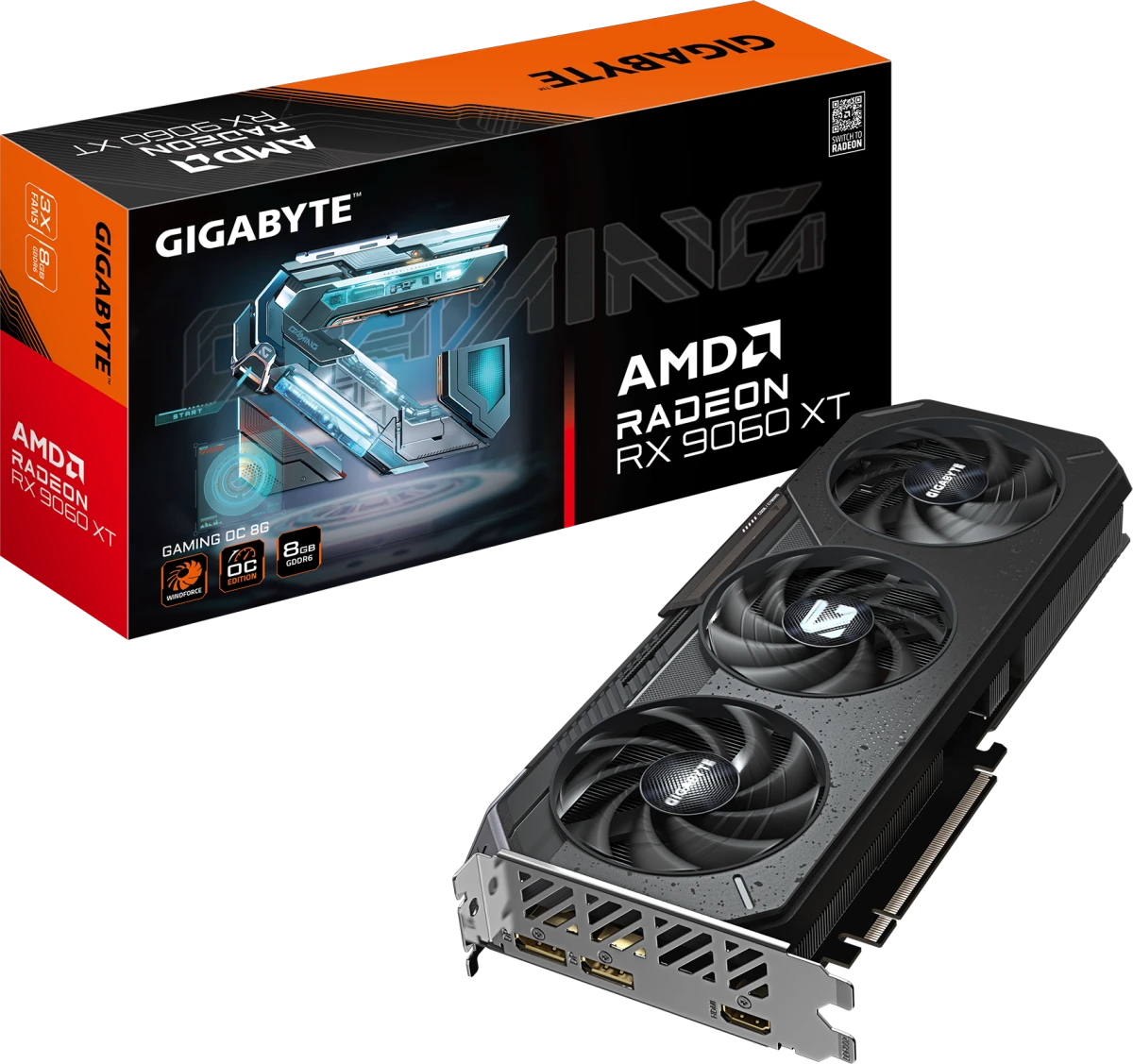 Видеокарта Gigabyte RX 9060 XT GAMING OC 8G (GV-R9060XTGAMING OC-8GD)